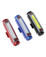 Aluminum COB USB Rechargeable Bicycle Light Taillight LED Rear Tail Lamp Warning Safety Cycling Light