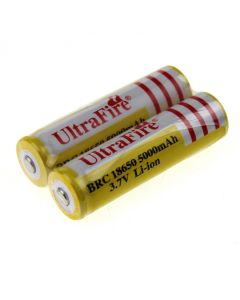 Yellow UltraFire BRC 18650 5000mAh 3.7V Unprotected Li-ion Battery (2Pcs) 