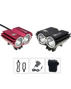 SolarStorm X2 4-Mode LED Bike headlight,Bicycle Light Set(8.4v Battery pack Included)