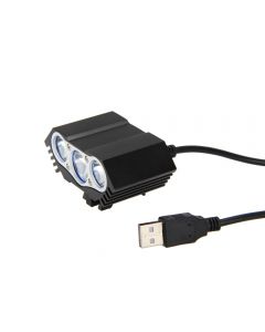 3xCREE XM-L T6 LED Cycling Headlight 3T6 USB Headlamp Bicycle Bike Light(Lamp Cap Only)