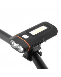 Two Lights Bicycle Headlight Bike LED Lamp Cree XM-L2 U2 and COB Front Light 1000-Lumens 18650 Battery Rechargeable
