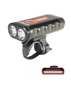 Super bright bicycle light L2 bicycle light set with USB rechargeable tail light