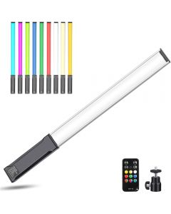 Hagibis RGB Handheld LED Video Light Wand Stick  Photography Light 9 Colors,with Built-in Rechargable Battery  and Remote Control,1000 Lumens Adjustable 3200K-5600K, Hot Shoe Adapter Included