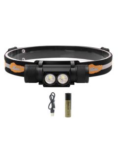 BORUiT D25 HeadlampMax.5000 Lumens Headlight Rechargeable 18650 Head Torch for Camping Hunting Fishing  