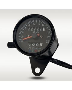 Racer retro custom motorcycle LED indicator mechanical speedometer odometer 220km/h